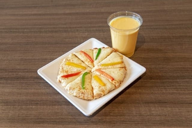 Indian Style Bhakri Pizza.